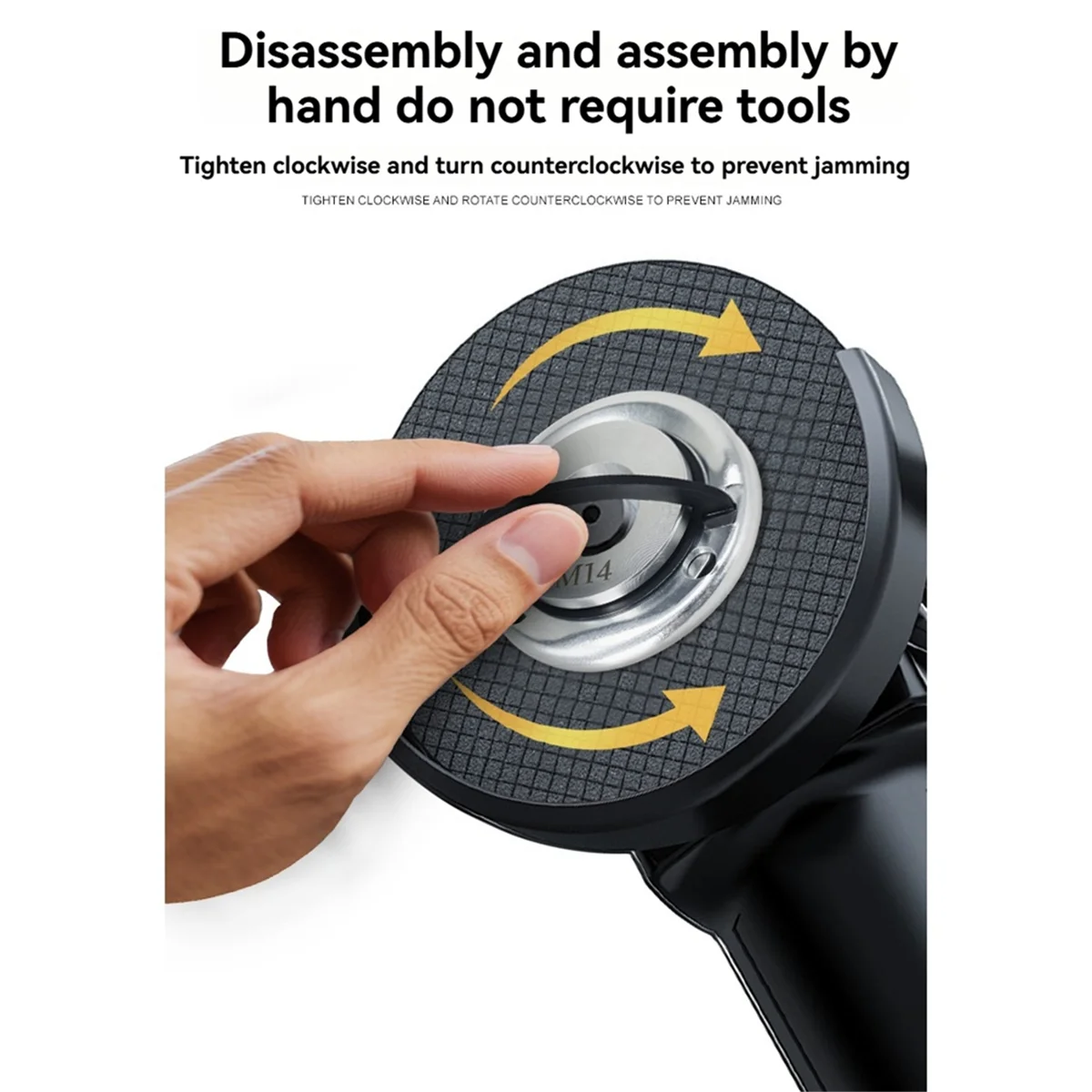 Самоблокирующаяся нажимная пластина SSR M14 для угловой шлифовальной машины, быстросъемная, без инструментов, из углеродистой стали, устойчивая к ржавчине, гаечный ключ не требуется