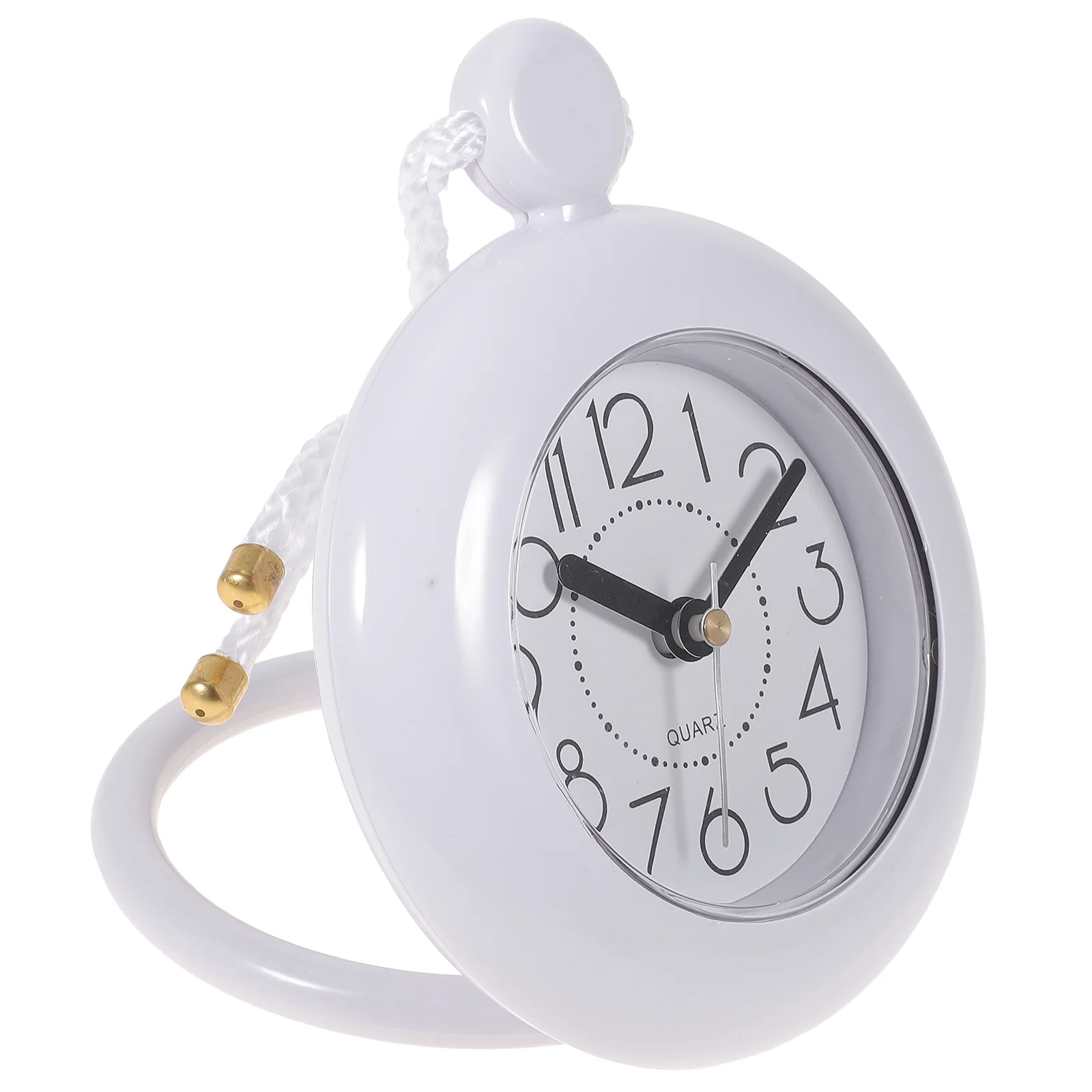 Bathroom Waterproof Wall Clock Hanging Adorn Chain Digital for Silent Clocks Timer Round