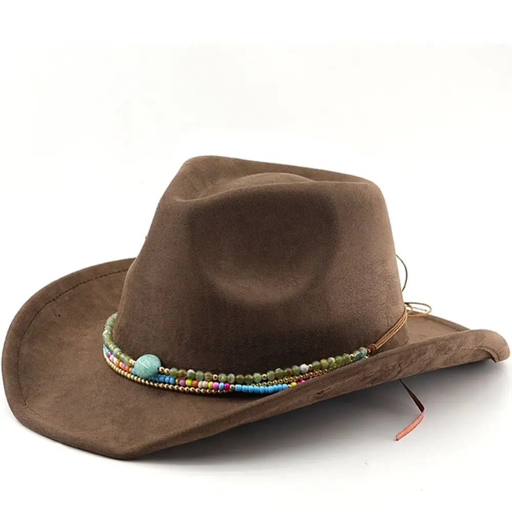 

Повседневная винтажная ковбойская шляпа в стиле вестерн, пляжная солнцезащитная шляпа-ковбойка, рыцарская шляпа, уличный козырек с широкими полями, джазовая шляпа, пляжная шляпа