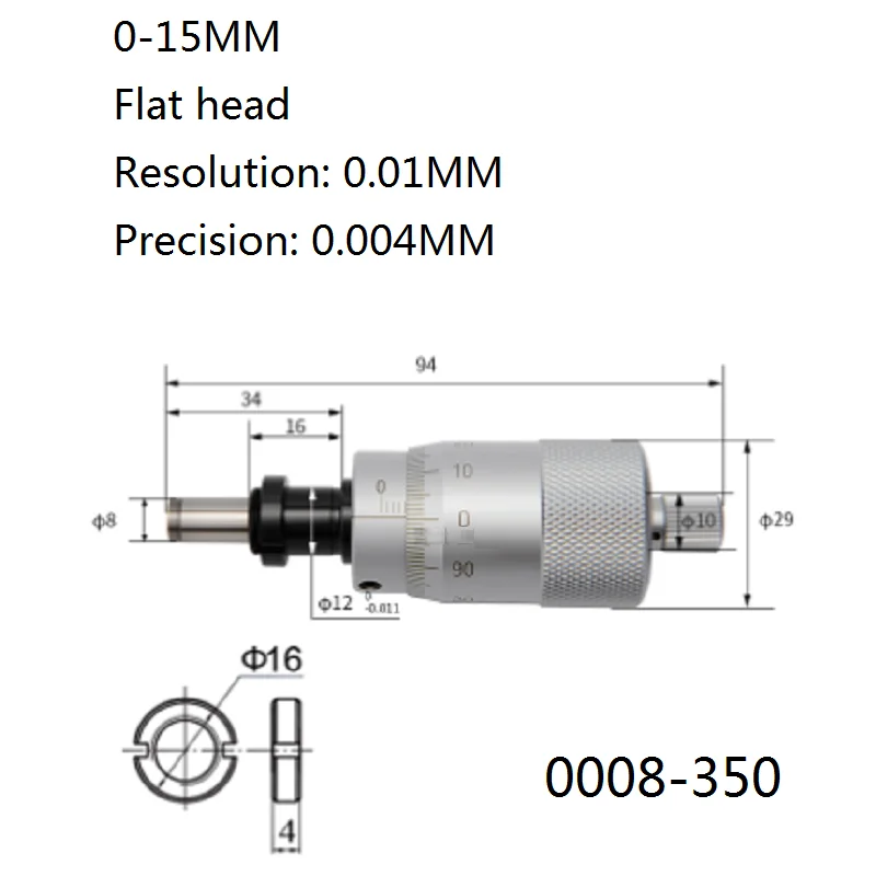 0--13MM-15MM 0.01 microscope splitter micrometer head industrial grade measuring tool