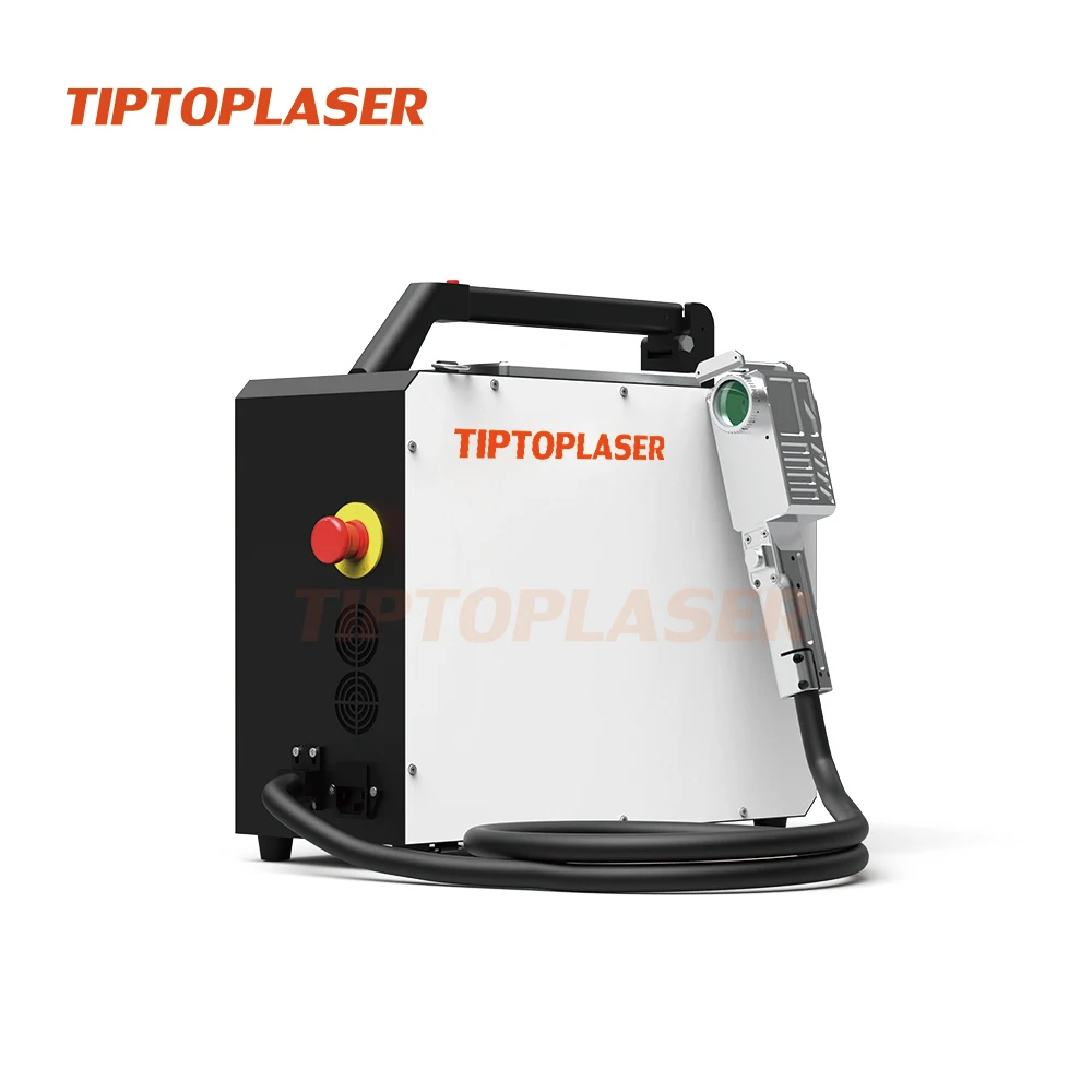 TIPTOPLASER Small Backpack Fiber Laser Pulse 100W Handheld Laser Cleaning Machine 50W Laser Rust Remover