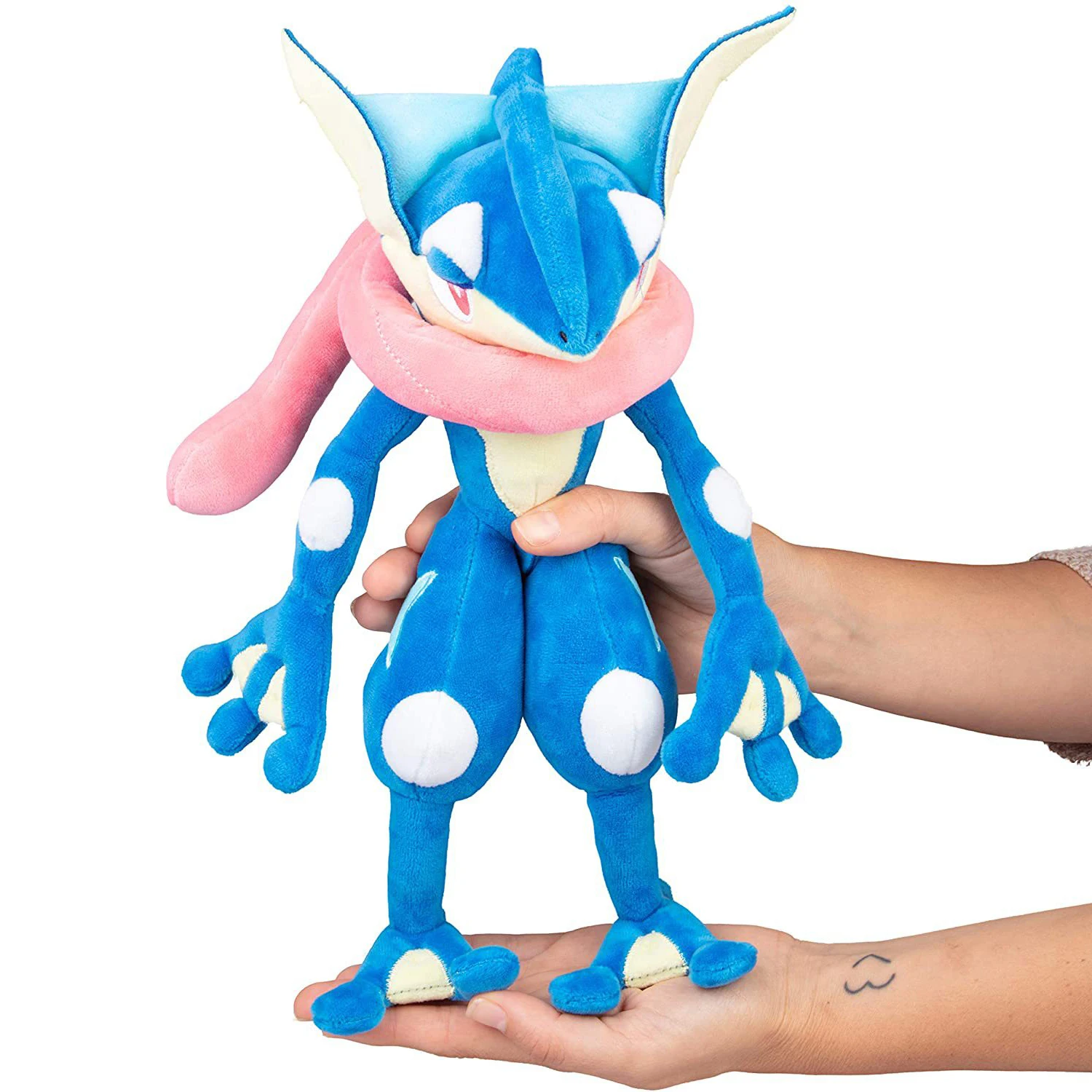 Gorący styl Greninja Pluszowa zabawka Pokemon Froakie Evolution Żaba Ninja Kreskówka Obraz Wypchana lalka Prezenty świąteczne dla dzieci