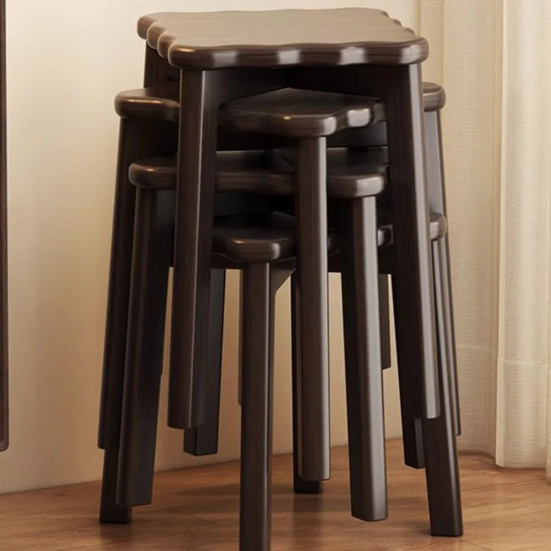 

Nordic Stool Chair Multifunctional Folding Dining Room Kitchen Stackable Chairs Furniture Muebles Stools Restaurant Bar Yht