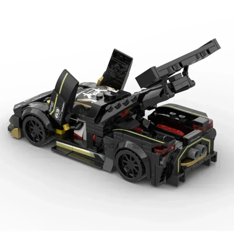 Klocki konstrukcyjne City Supercar Model Moc Speed Champion Trophy Technologia Modułowe Klocki Prezenty Zabawki Świąteczne Zestawy DIY Montaż