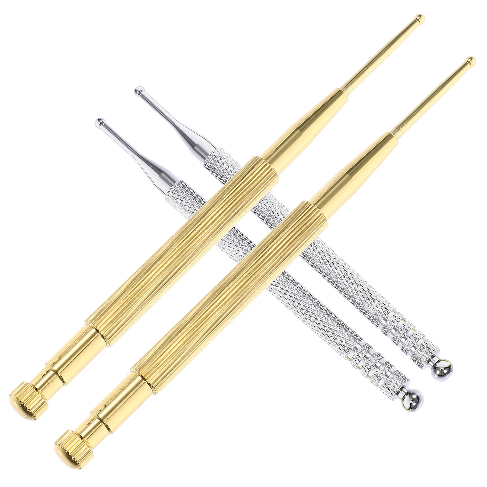 4Pcs Ear Point Probe Stainless Steel Acupuncture Pen Accurate Acupoint Locator Ear Pain Relief Stimulator Diagnostic Massage