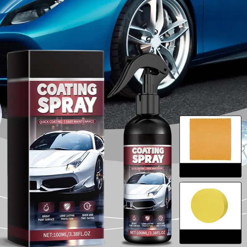 Coating mobil น้ำยาเคลือบป้องกันนาโนขัดเงาอย่างรวดเร็วสเปรย์เคลือบขี้ผึ้ง Coating mobil สำหรับทาสีโลหะล้อรถยนต์