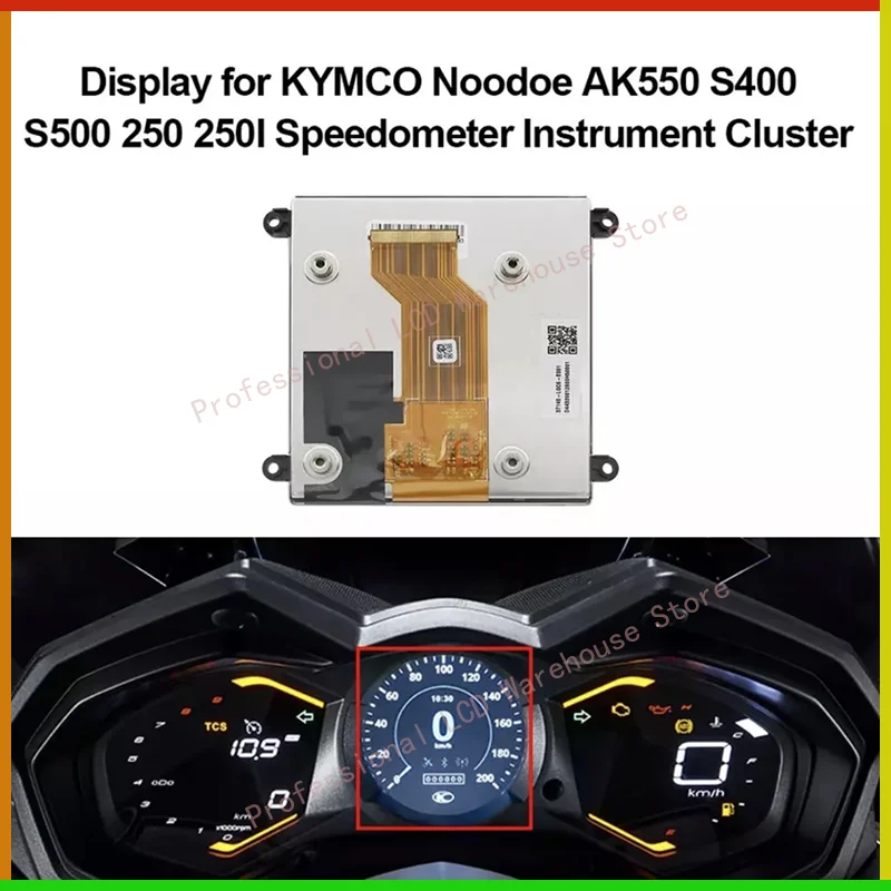 

Original 4.5 Inch Motorcycle Gauge LCD Screen Display for KYMCO Noodoe AK550 S400 S500 250 250I Speedometer Instrument Cluster