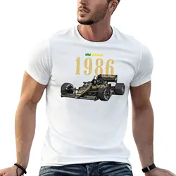 New 1986 Ayrton Senna F1 T-Shirt summer tops custom t shirts design your own new edition t shirt cute tops mens t shirts