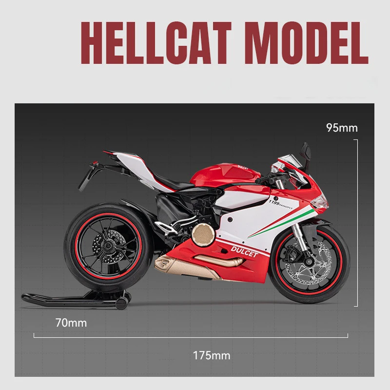 1:12 ducati 1199 Motorräder Simulation Legierung Motorrad Modell Stoßdämpfer Ton und Licht Sammlung Spielzeug Auto Kind Geschenk