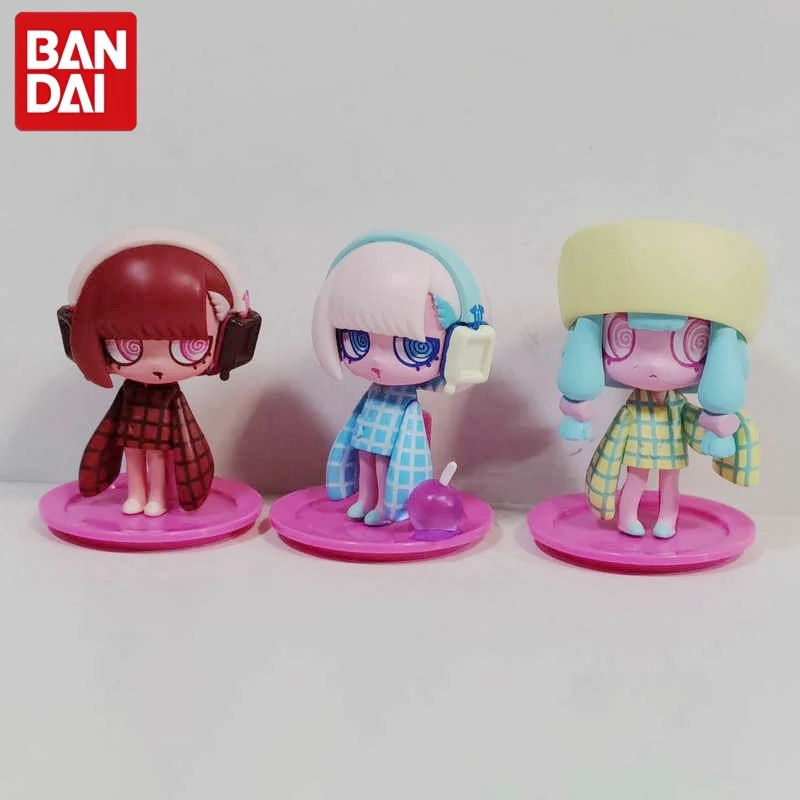 Figura Coleccionable Original de Bandai VIRUSWEETS Sugar Pop Party, Juguete en Cápsula Gashapon, Decoración Oscura y Dulce, Figura de Anime Coleccionable