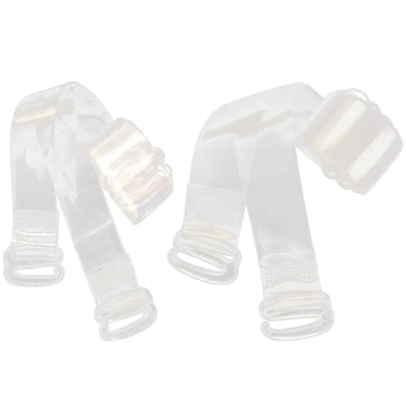 

1Pair Invisible Bra Strap Elastic Shoulder Belt Transparent Non-Slip Plastic 1cm