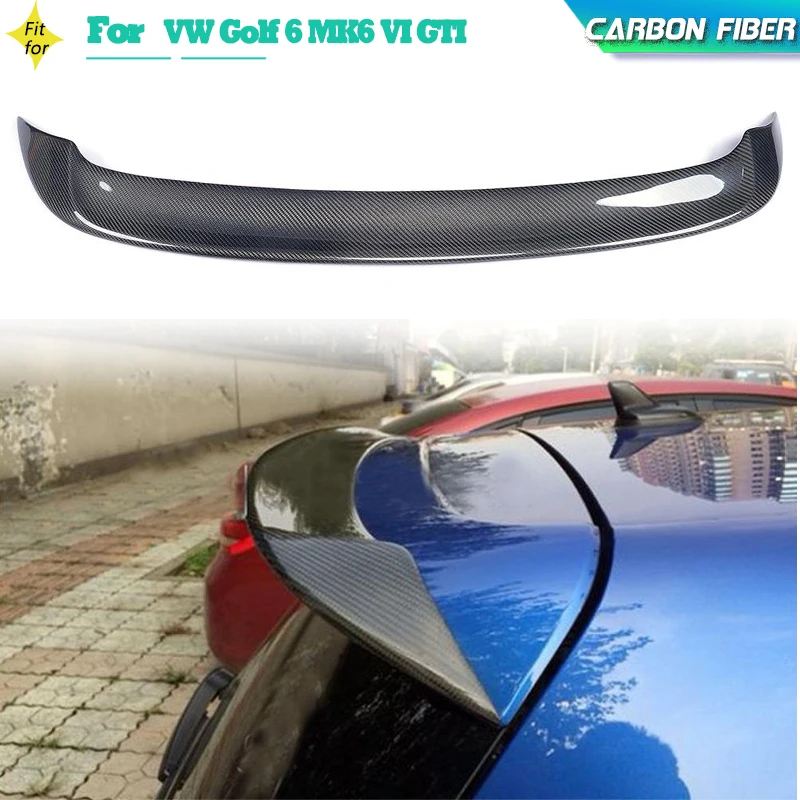 Carbon Fiber Auto Car Rear Trunk Spoiler Wing for VW Golf 6 MK6 VI R20 GTI 2010 - 2013 Rear Spoiler Boot Lid Wing Lip ABS