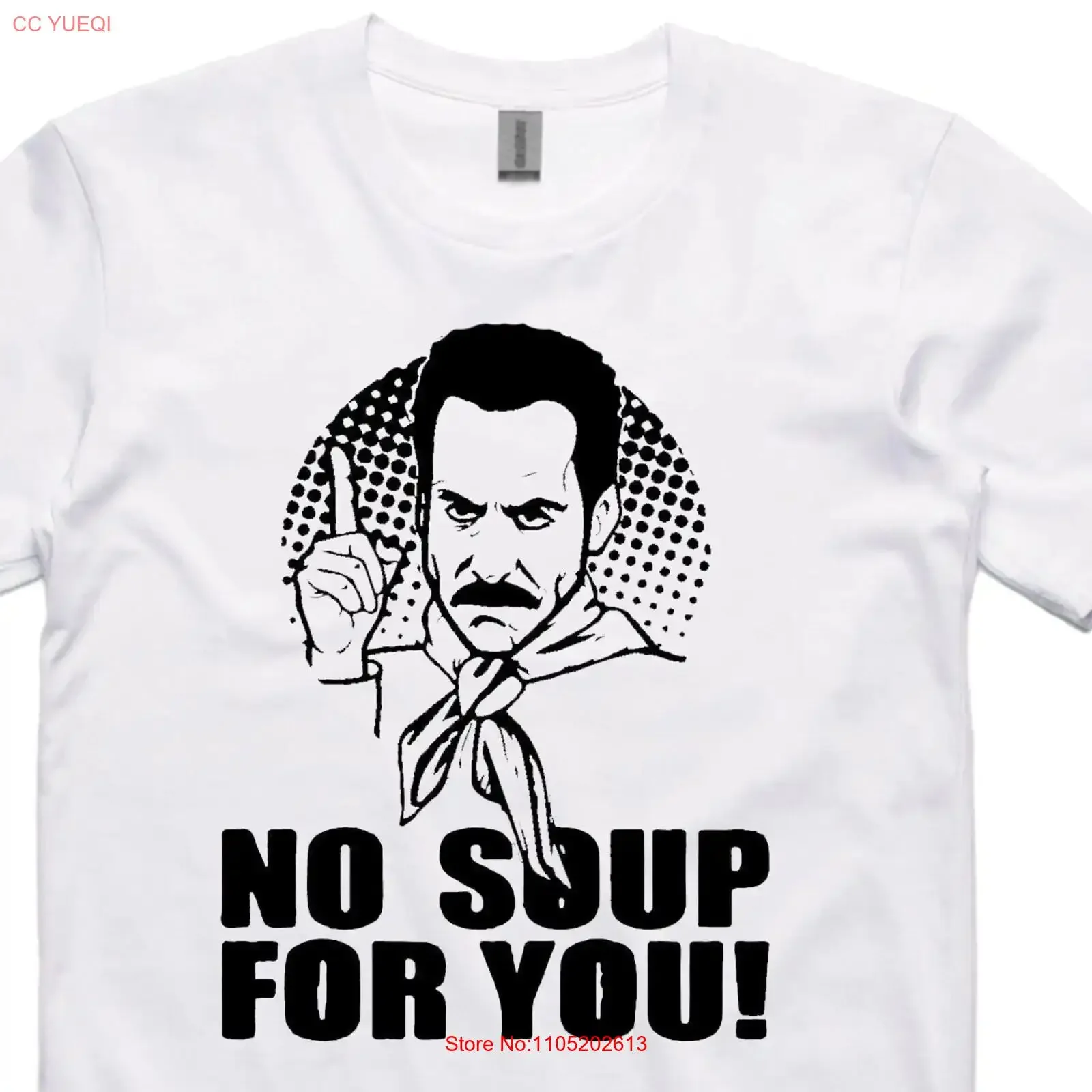 

No Soup For You T Shirt Funny Seinfeld vintage Washed Casual Unisex homme Versatile Slightly graphic fashion