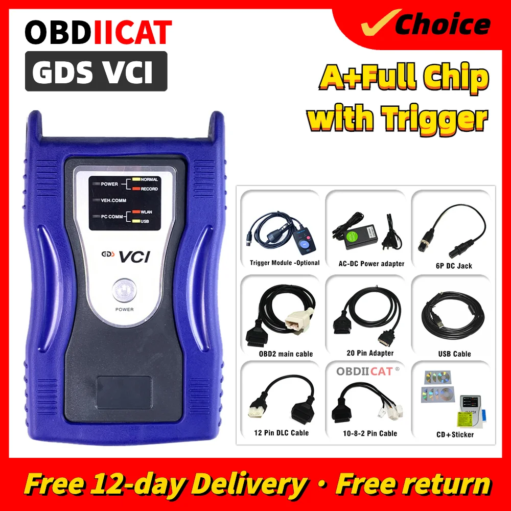 GDS VCI Auto Diagnostic Tools For KI-A Hyu-ndai OBD2 Scanner Diagnose Programming Interface With US / Euro Version To Choose Car