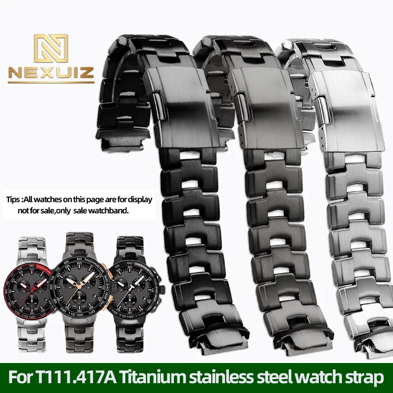 Lightweight Titanium Alloy Watch Strap For Tissot  T-race T111.417 Cycling Racing Special Metal Watch Band T111 Watch Chain Men