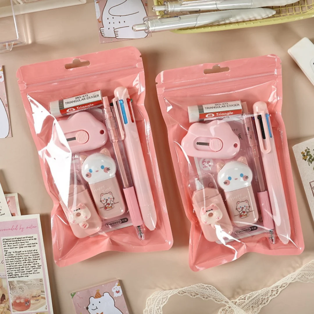 Correction Tape Set Practical Creative Sticker Set Cute Stationery Set High Quality Student Stationery Kit For Home Office
