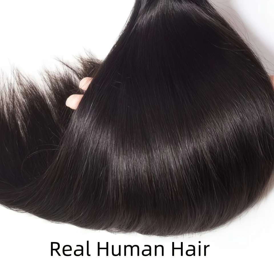 Cabello humano de Color Natural para trenzar, extensiones de cabello humano Remy liso sin trama, a granel, para trenzas bohemias