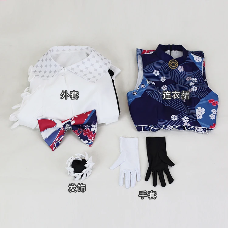 

COS-HoHo Anime Vtuber Hololive English Ninomae Inanis Game Suit Bowknot JP Style Uniform Cosplay Costume Halloween Party Outfit