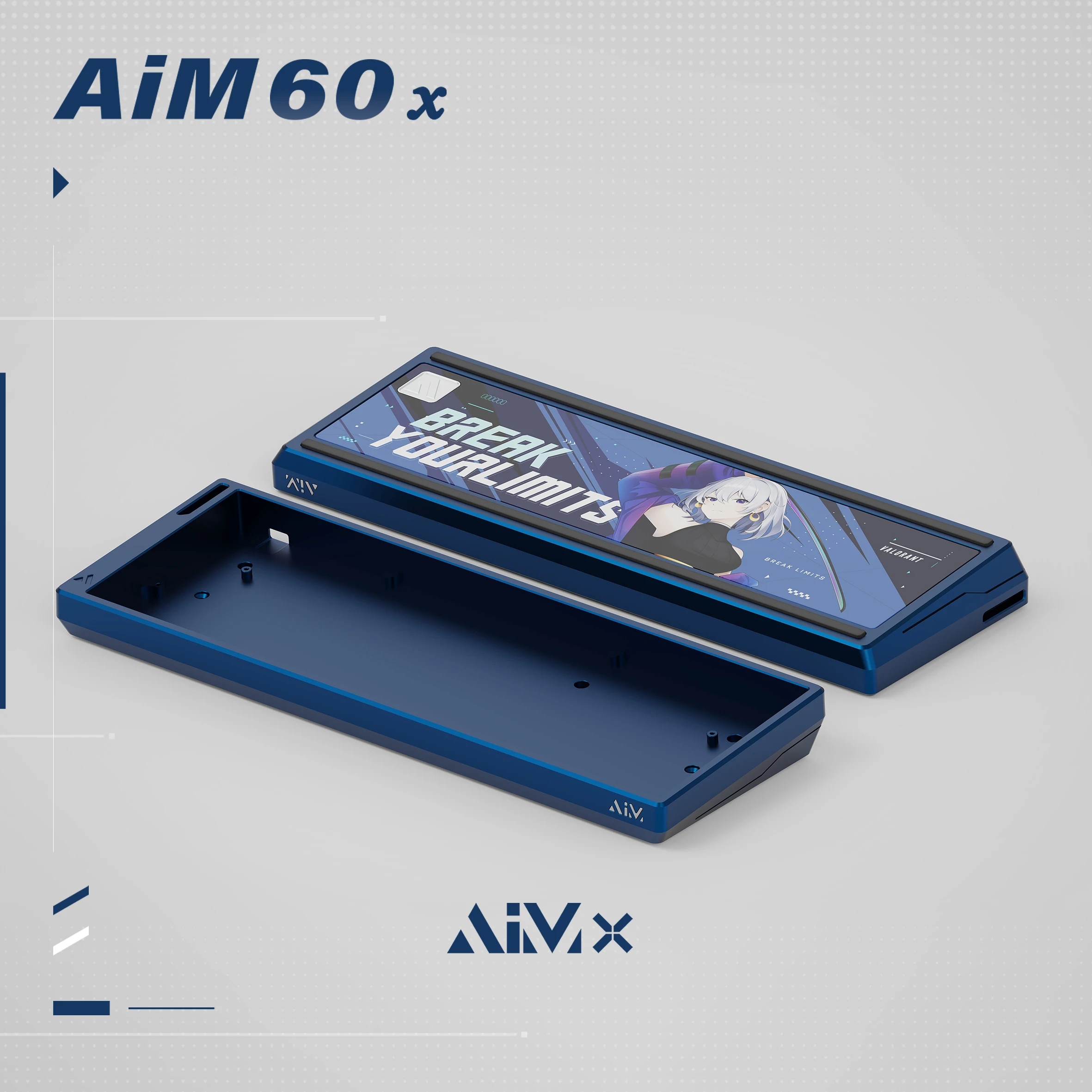 GameZone AIM60X Aluminum Keyboard Kit Sets For Wooting 60HE+