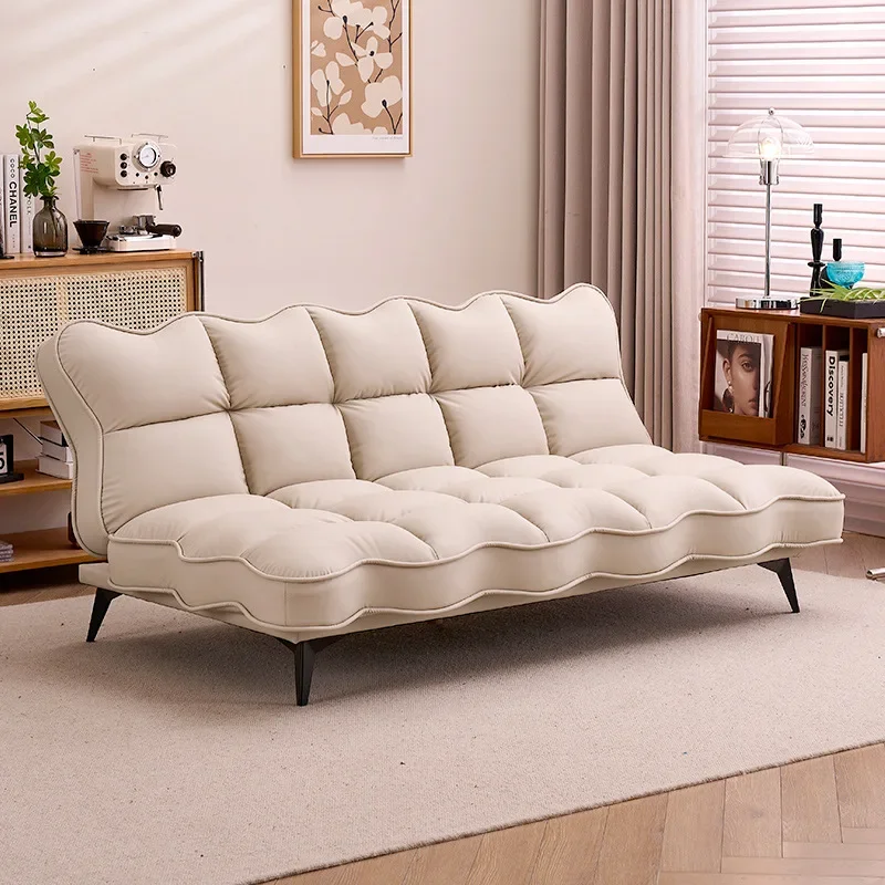 Modern Fabric Linen Grey Color Convertible Foldable Daybed Sleeper Couch Futon Sofa Bed