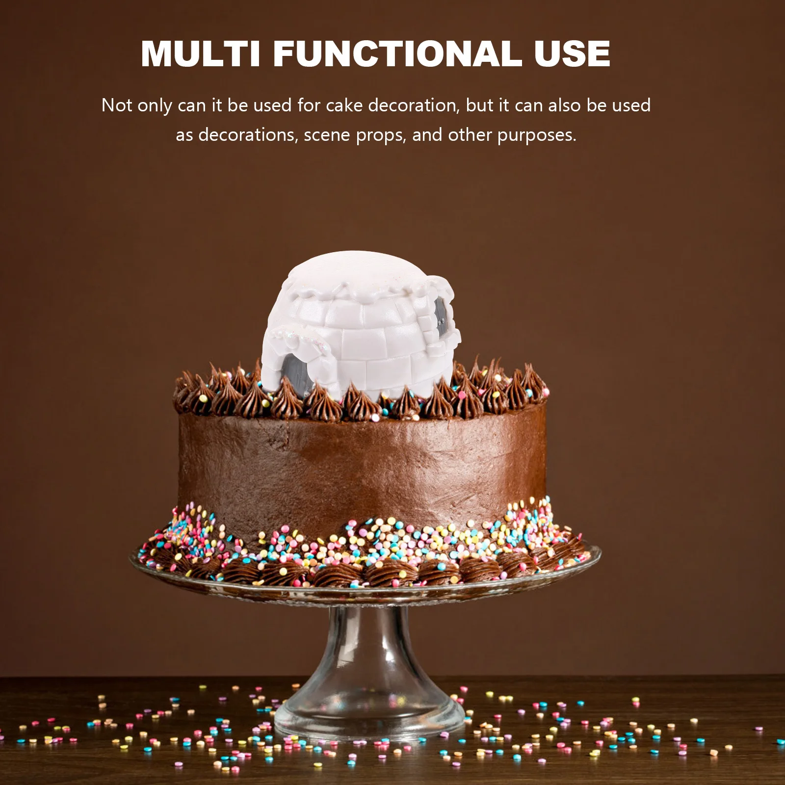 

Durable Plastic Ice House Decoration Creative Cartoon Style Desktop Ornament Outdoor Decorative Ornament for Home Garden Office