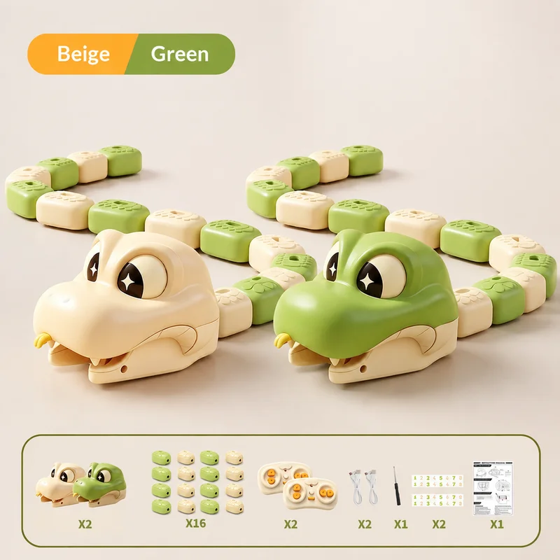 Generic Remote Control Magnetic Snake Toy Two Player Interactive Battle Electronic Game For Family Party Screen Free
