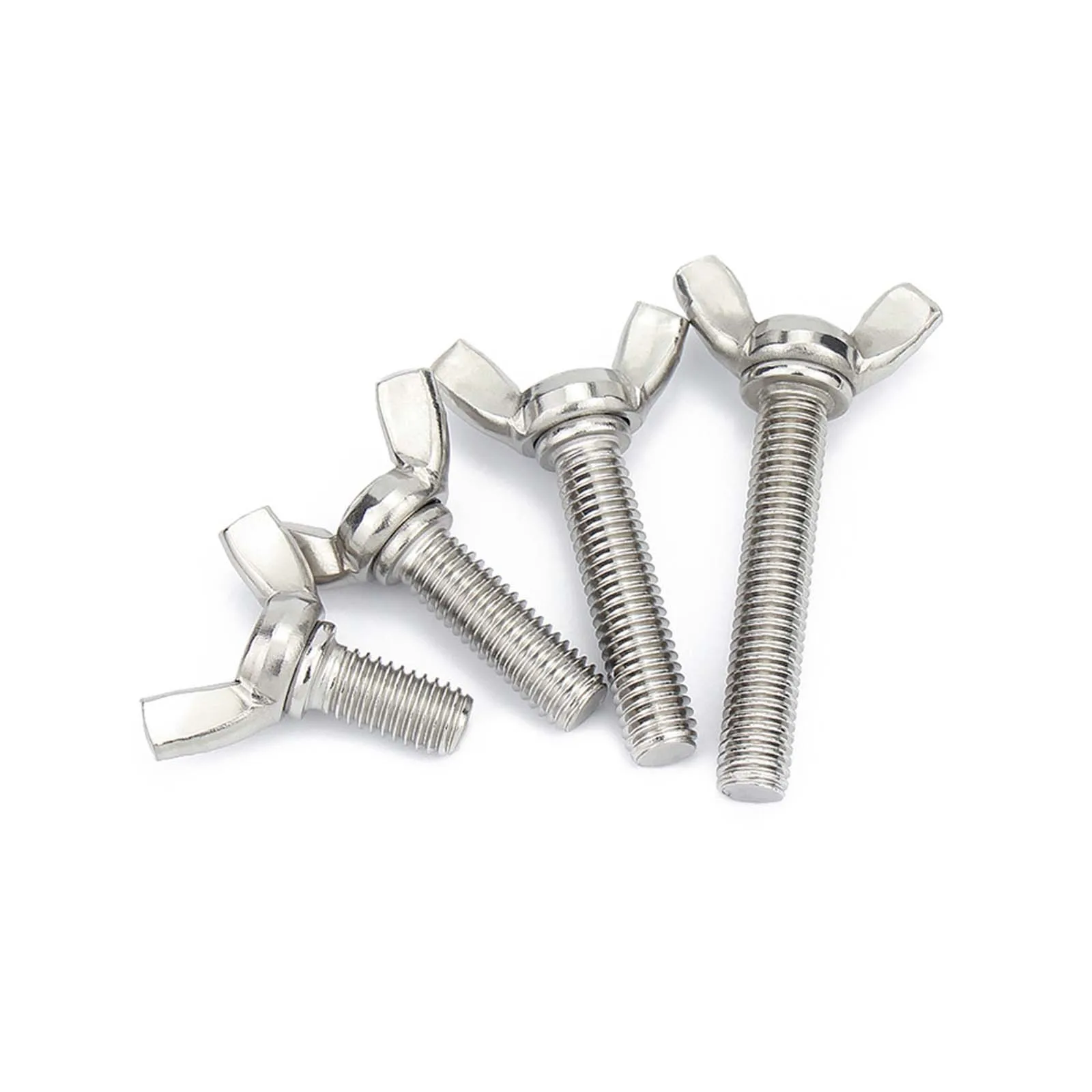 1/2/3/5Pcs M3 M4 M5 M6 M8 M10 M12 DIN316 304 A2 Stainless Steel Hand-Tighten Toolless Adjustable Butterfly Wing Head Thumb Screw