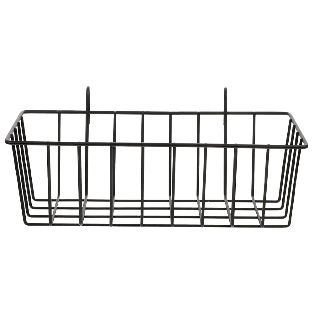 

Wall Hanging Storage Rack Bathroom Metal Hamper Iron Basket Baskets Kitchen Toiletries Metallic Line Holder Sundries