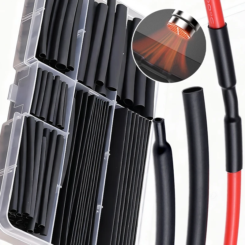 

Новый комплект термоусадочных трубок для электрического соединения, термостойкие трубки, термоусадочная трубка, обмотка кабеля, изоляционные рукава, защита