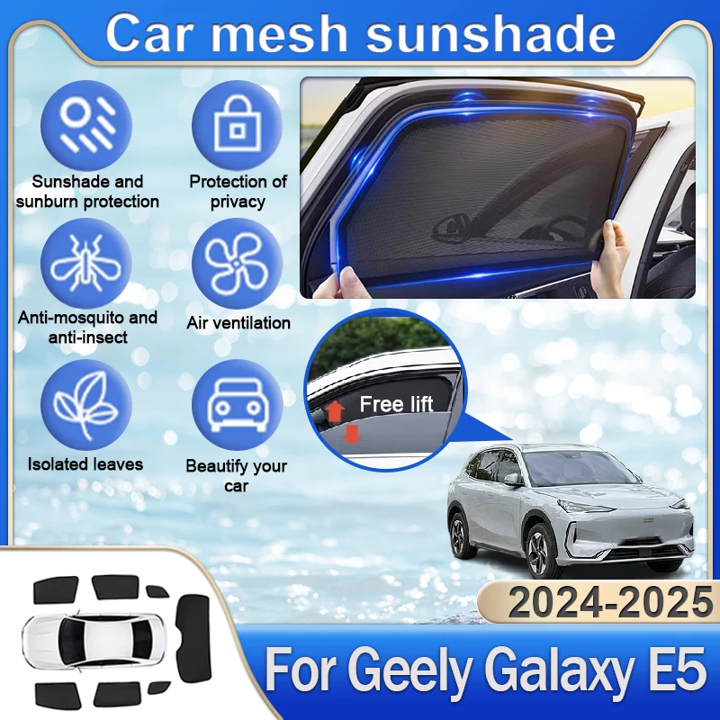 

Автомобильные солнцезащитные козырьки для Geely Galaxy E5, аксессуары EX5 Proton e.MAS 7 2024 2025, магнитный солнцезащитный козырек, инструменты для лобового стекла
