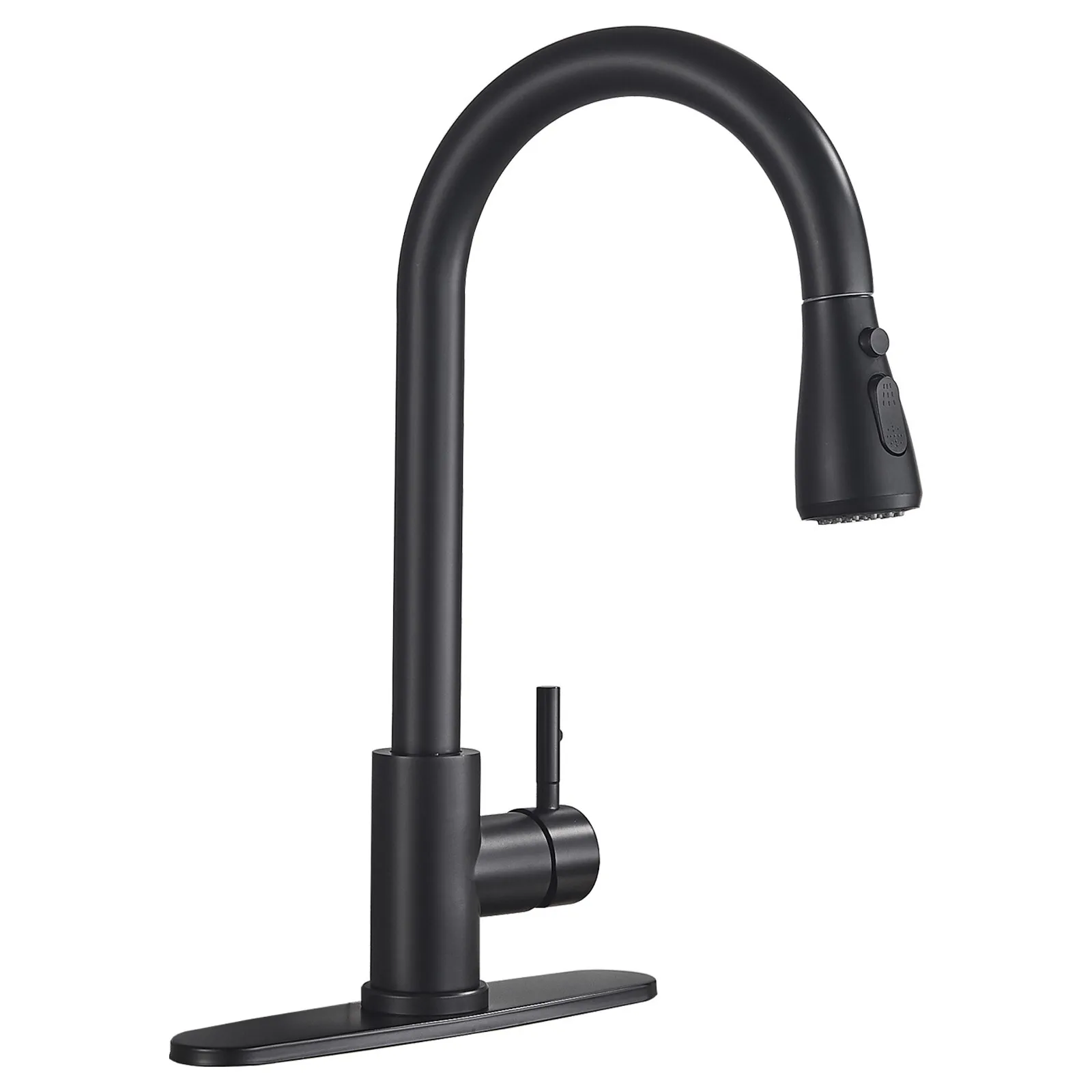 

Kitchen Sink Faucet Pull Down Sprayer High Arc Single Handle Stainless Steel