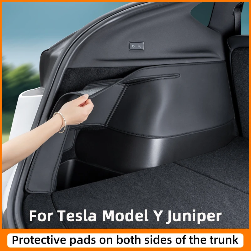 For Tesla Model Y Juniper 2025 Rear Trunk Side Anti-Kick Pad Full Coverage Protection Kit Car Anti-dirty Pad Accessorie