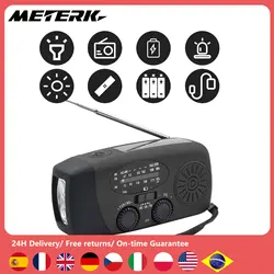 Emergency Hand Crank Radio with LED Flashlight for Emergency AM/FM NOAA Portable Weather Radio Dynamo Radio with 2000mAh Power