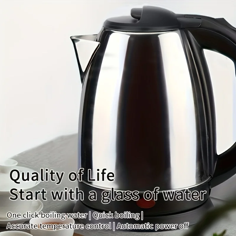 

Electric Hot Kettle غلاية كهربائية تايمورLarge Capacity Automatic Power Outage Anti-scalding Curling Boiling Household Stainle