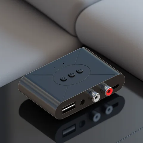 NFC Bluetooth-Compatible 5.3 Audio Receiver U Disk RCA 3.5mm AUX USB Stereo Music Wireless Adapter Hands-Free Calls for Car