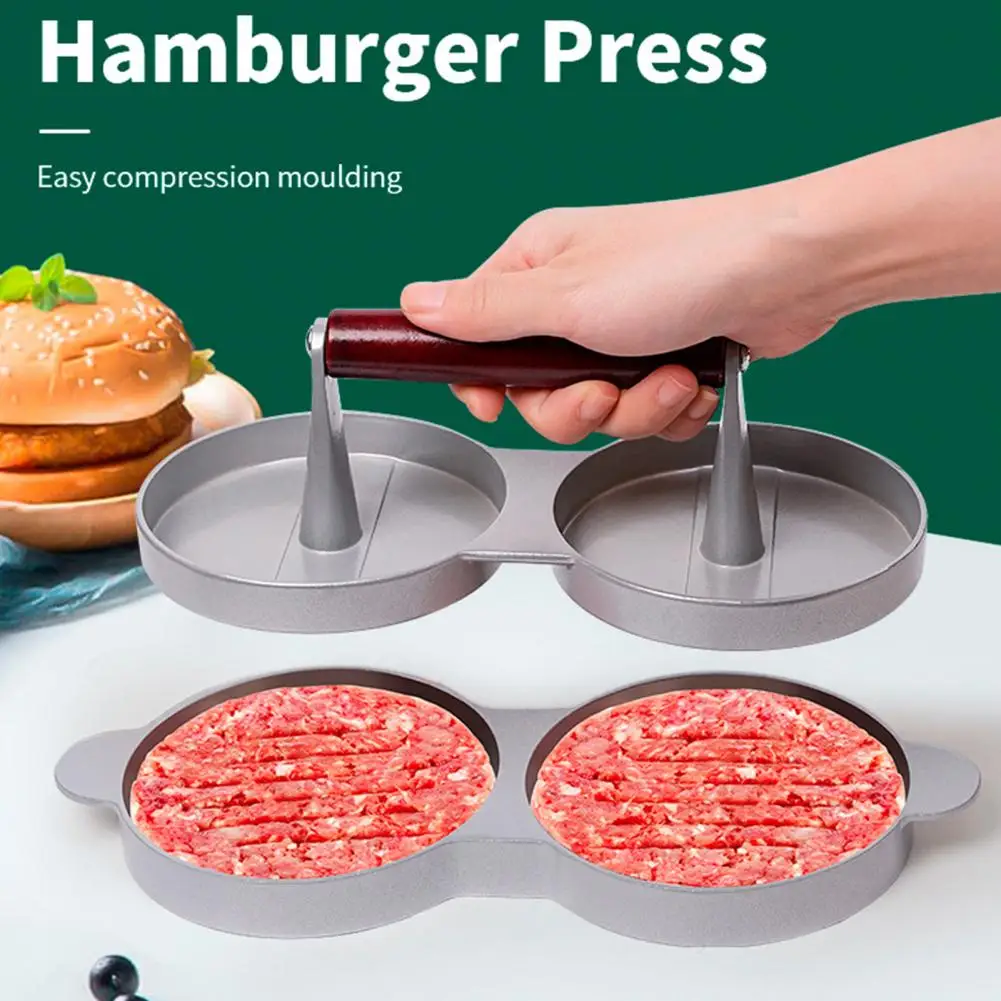 Burger Press Meat Patty Maker Aluminum Alloy Hamburger Fish Patty Press Mold for Beef Veggie Burger Grill BBQ Kitchen Tool