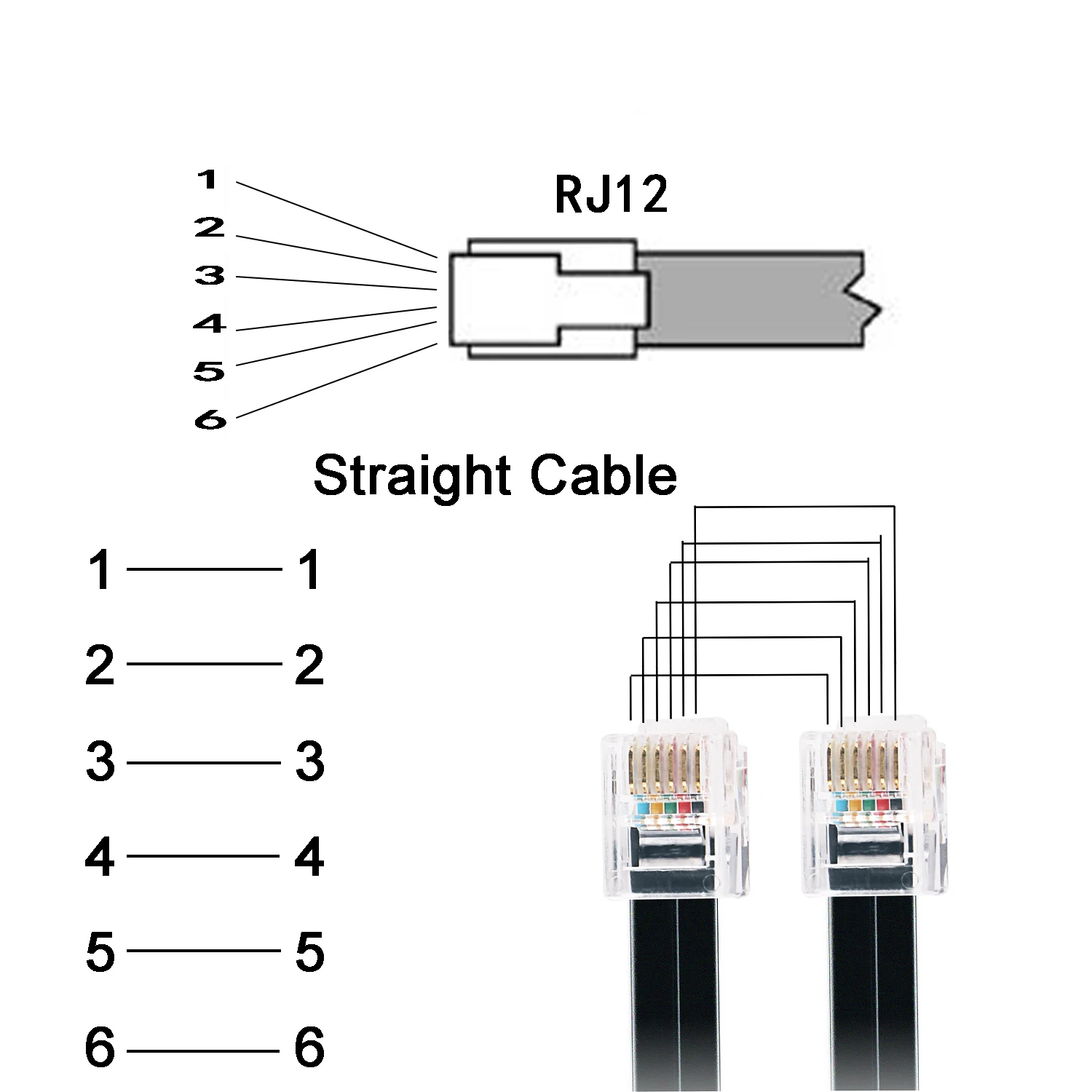 RJ12 6p6c Auf Schraubklemme – Kompakter Adapter F Produktbild-Vorschau 2