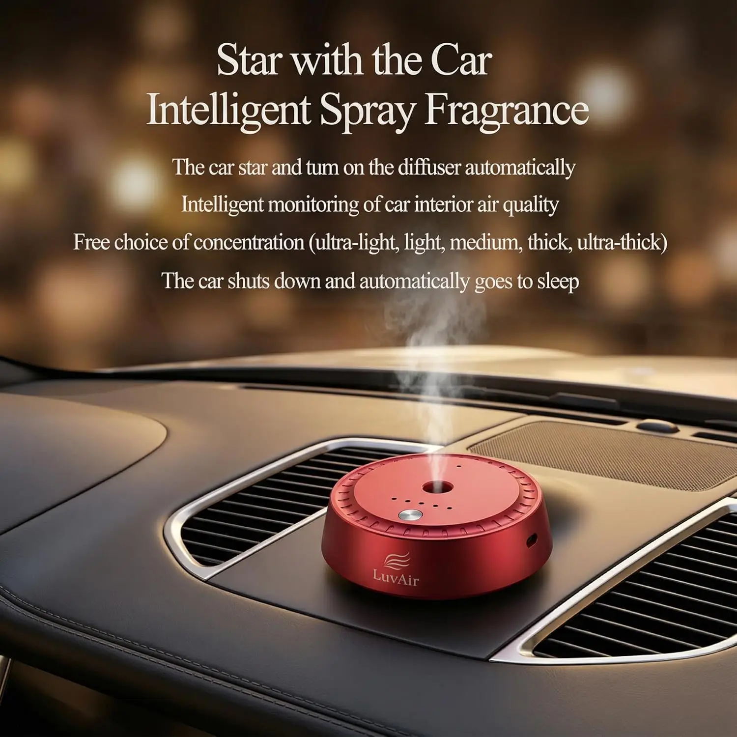 

Умный беспроводной автомобильный аромадиффузор 2026 года, регулируемая ультразвуковая технология распыления, перезаряжаемый, 100% натуральные ароматы, Aro