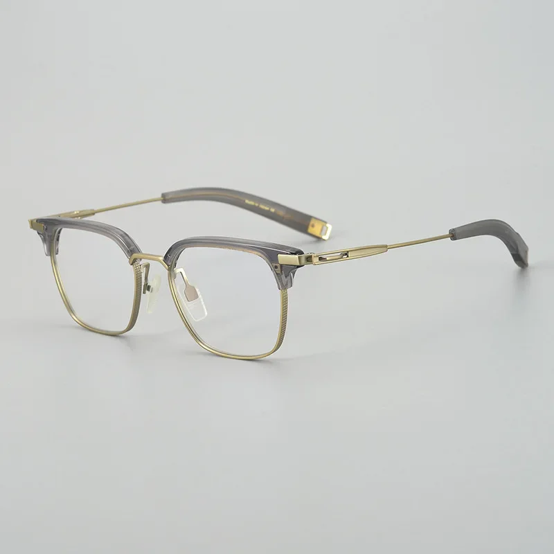 

Acetate Titanium Eyeglasses Frame Men DTX410 Vintage Square Prescription Women's glasses frame Spectacle Myopia Optical Eyewear