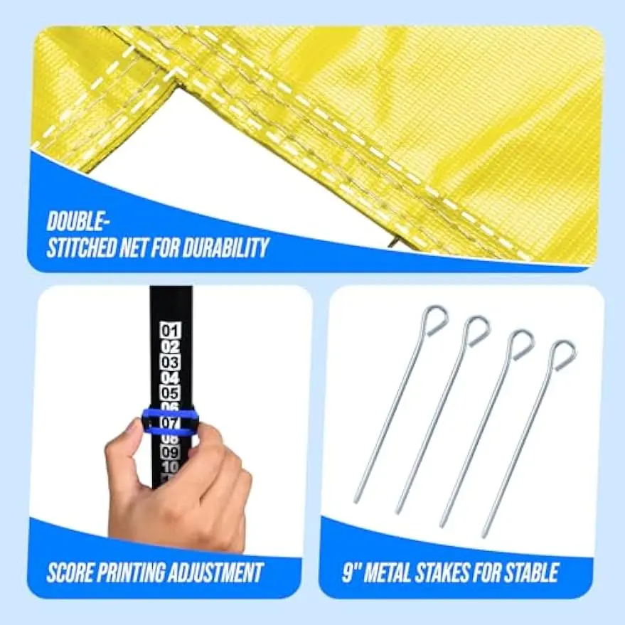 Portable Volleyball Net System with Adjustable Height, Includes Ball, Pump, and Carry Bag for Outdoor Fun