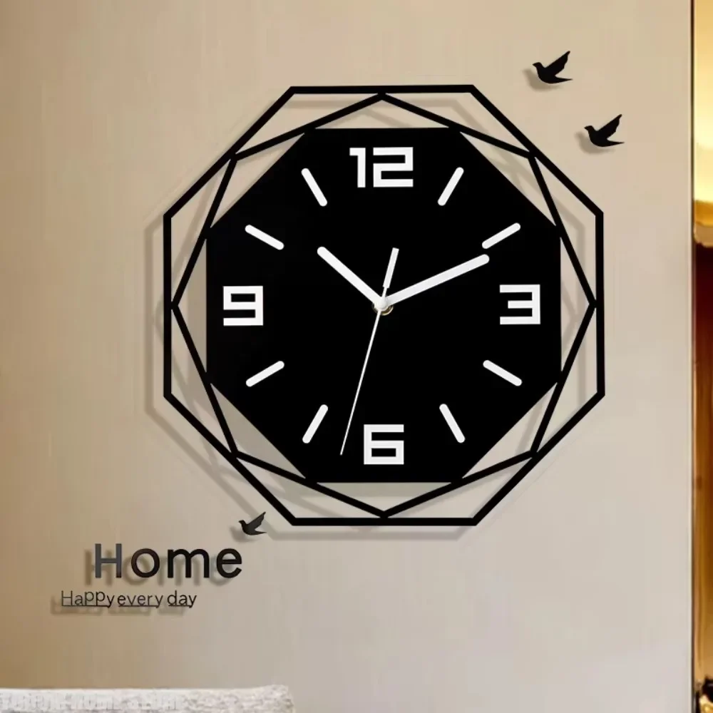 Modern Minimalist Wall Clock- Silent Quartz, Acrylic Material