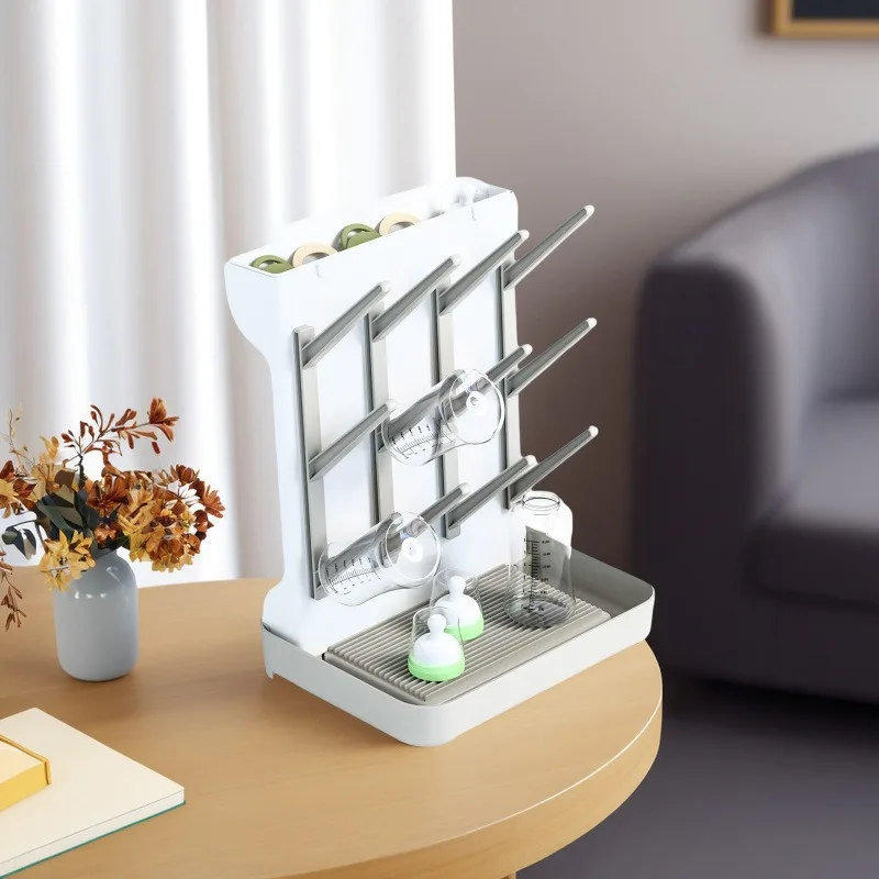 

Сушилка для детских бутылочек, многослойный сливной держатель для чашек, мисок и аксессуаров для кормления, компактный органайзер для столешницы