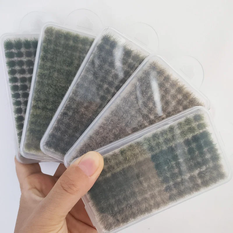 120pcs Mini Grass Model Kits 8MM Plant Grass for Diy Train Railway/Building Sand Table Scene Materials Diorama Accessories