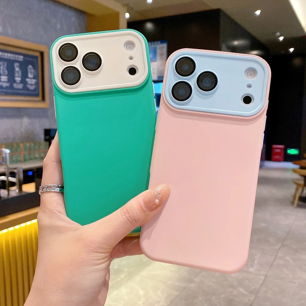 نافذة كبيرة مناسبة لهاتف آيفون 17 برو ماكس أبل 14 حافظة هاتف 15 موديل جديد 16 برو أنثى 13 زوجين 17 مساءً حافظة مضادة للسقوط