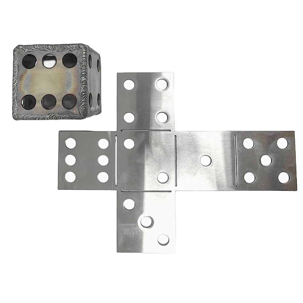 1 PC Welding Kit Dice 16 Gauge Welding Plate Stainless Steel DIY Cube Square Welding Plate for Beginners TIG MIG Gas Arc Stick