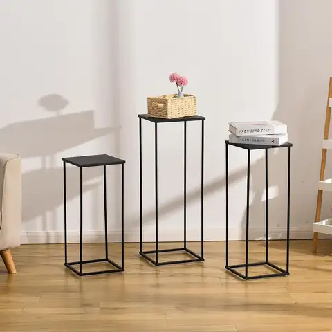 3 पीस काले वेडिंग फ्लावर वास मेटल प्लांट शेल्फ फ्लावर डिस्प्ले कॉर्नर प्लांटर पॉट रैक लिविंग रूम आंगन सजावट के लिए 8 best sales फूलदान भित्ति चित्र - №1