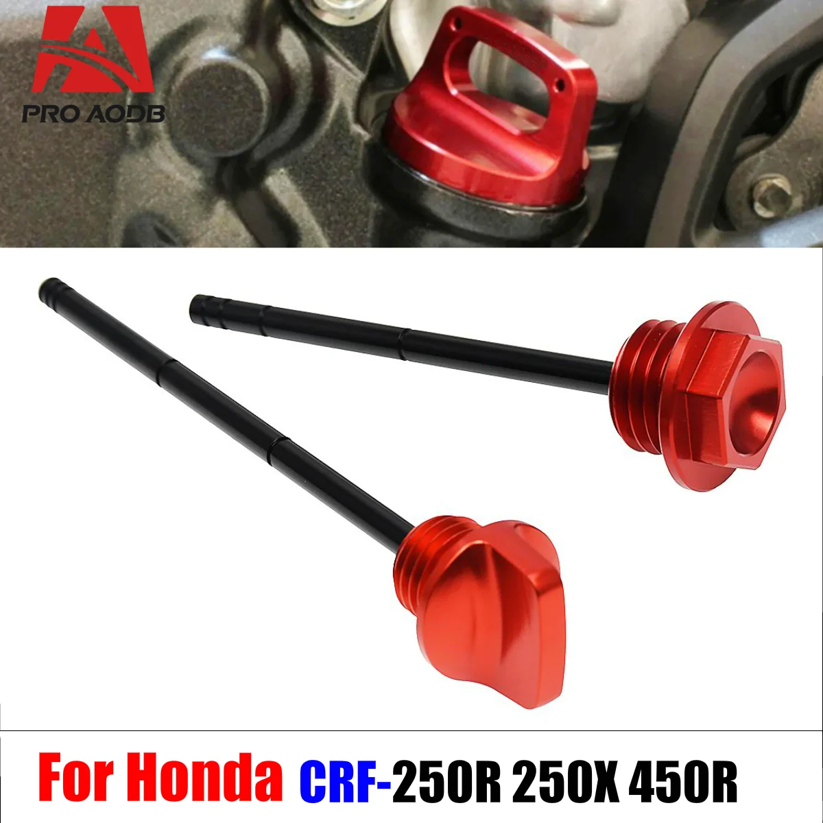 Precision-Made Motorcycle CNC Aluminum Oil Dipstick Gauge Plugs For HONDA CRF250X CRF250R CRF450R CRF 250X 250R 450R etc