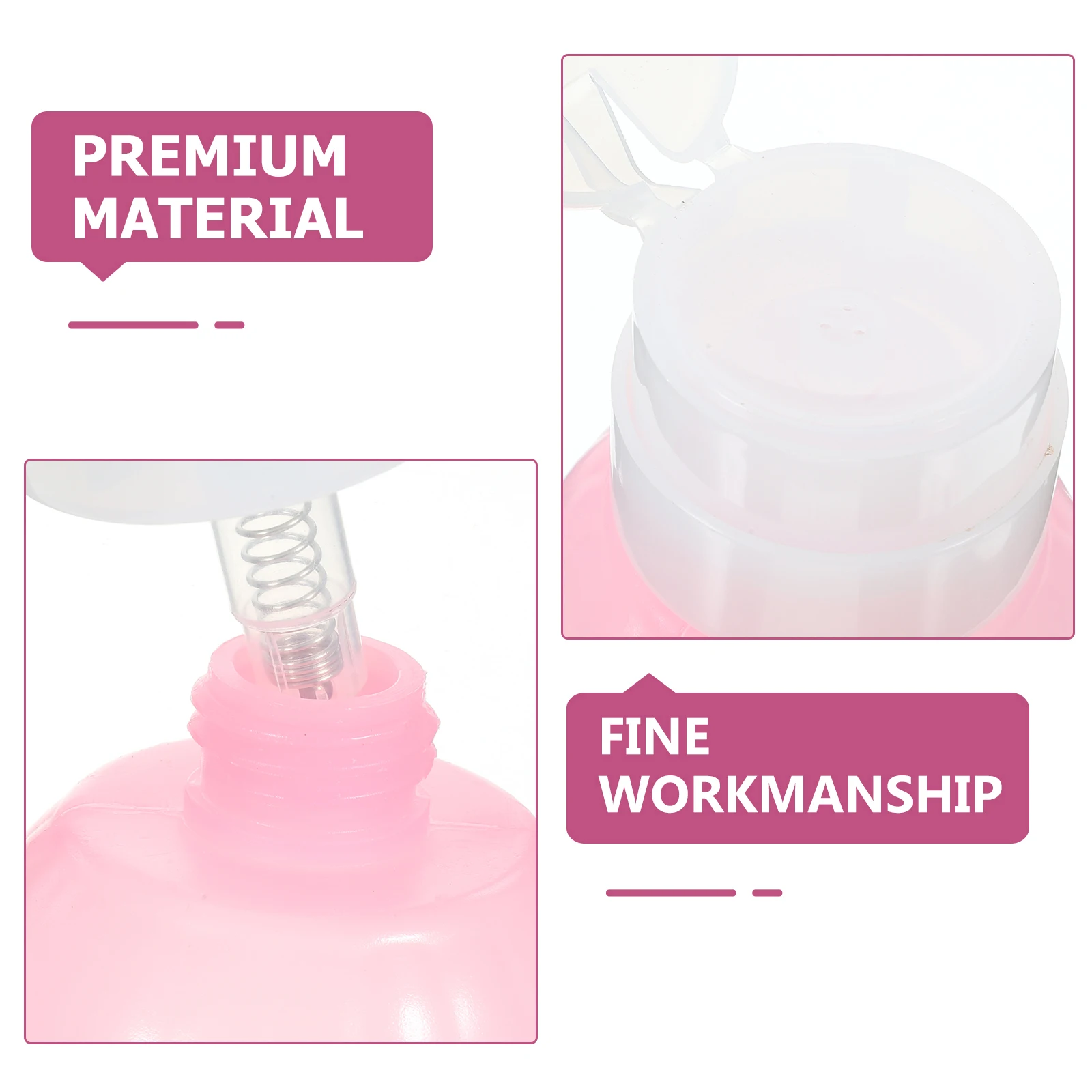 2 قطعة زجاجة الصحافة مزيل ماكياج موزع 250 مللي مضخة مانعة للتسرب لمزيل طلاء الأظافر السفر العناية بالبشرة تخزين السائل