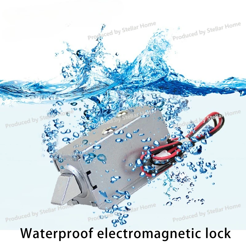 Mini Waterproof Electromagnetic Lock DC 24V  Electric Bolt Lock Small Electric Control Cabinet Door Lock