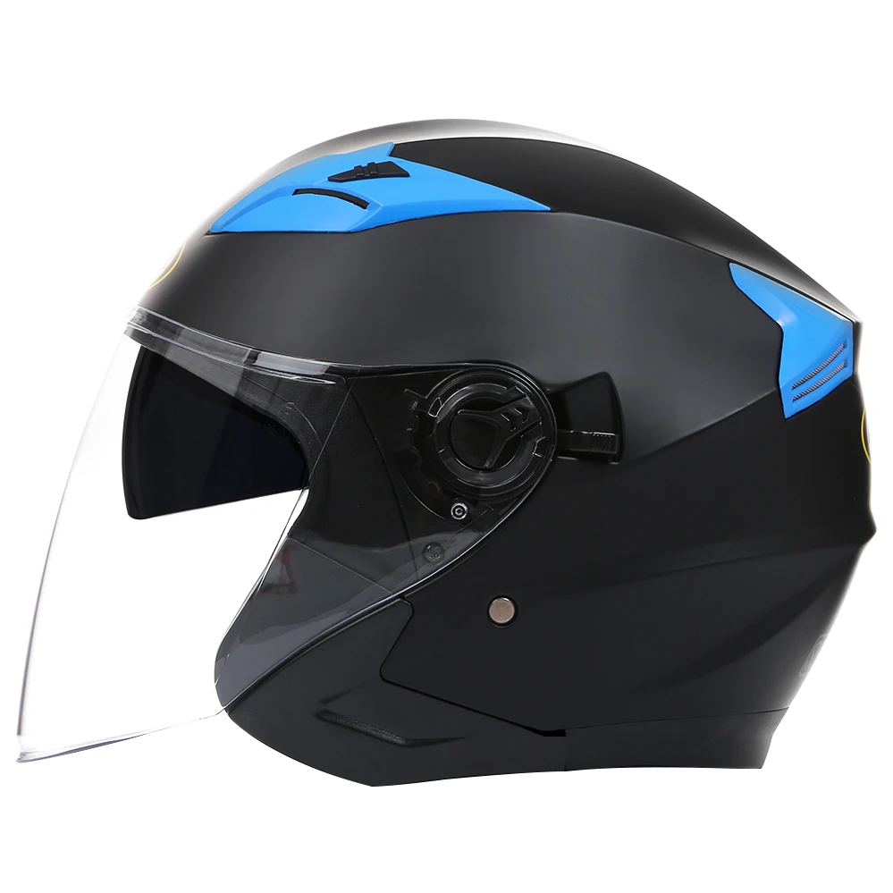 latest Double Lens Flip Up Motorcycle Safety Helmet Open Face Electric Scooter Jet Motocross Cascos Para Moto ECE DOT Approved